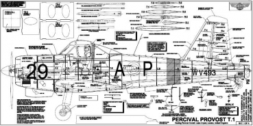 Percival Provost T1 Bauplan